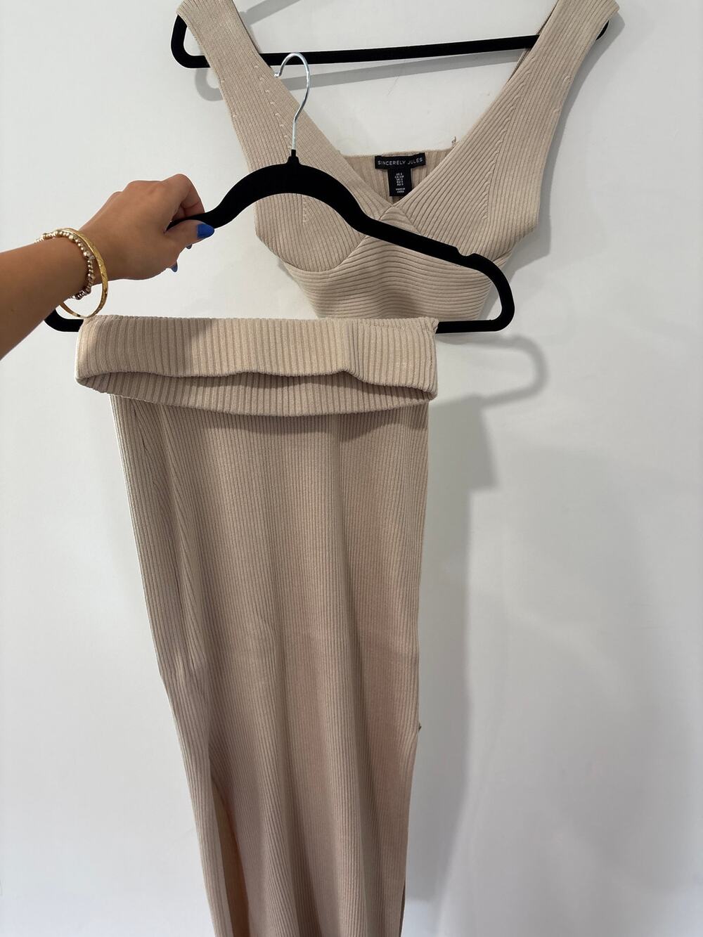 Sincerely Jules Ribbed Knit Skirt Set Size S